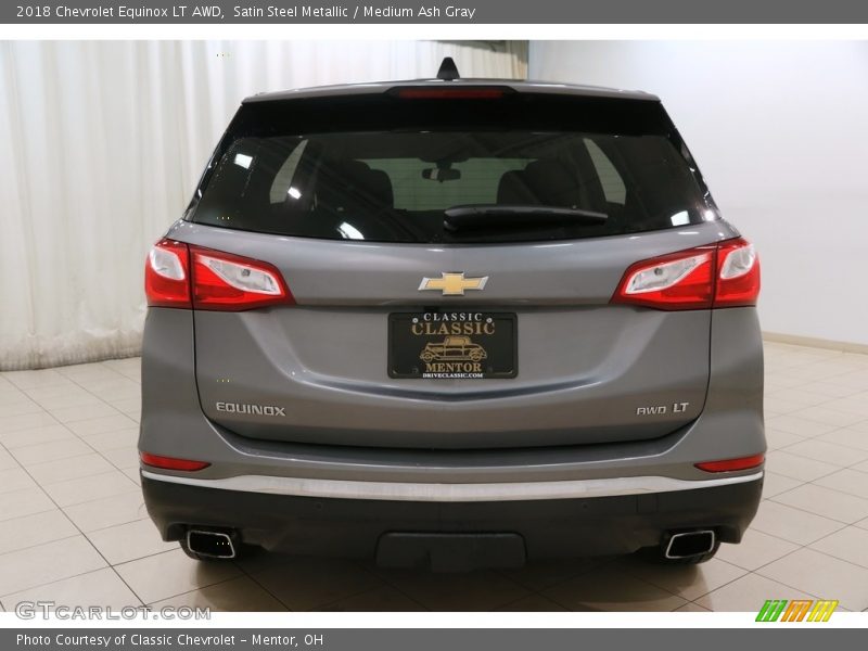 Satin Steel Metallic / Medium Ash Gray 2018 Chevrolet Equinox LT AWD