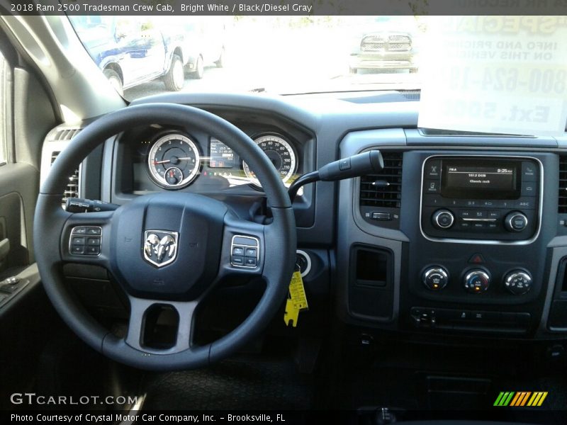 Bright White / Black/Diesel Gray 2018 Ram 2500 Tradesman Crew Cab