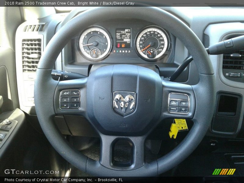 Bright White / Black/Diesel Gray 2018 Ram 2500 Tradesman Crew Cab