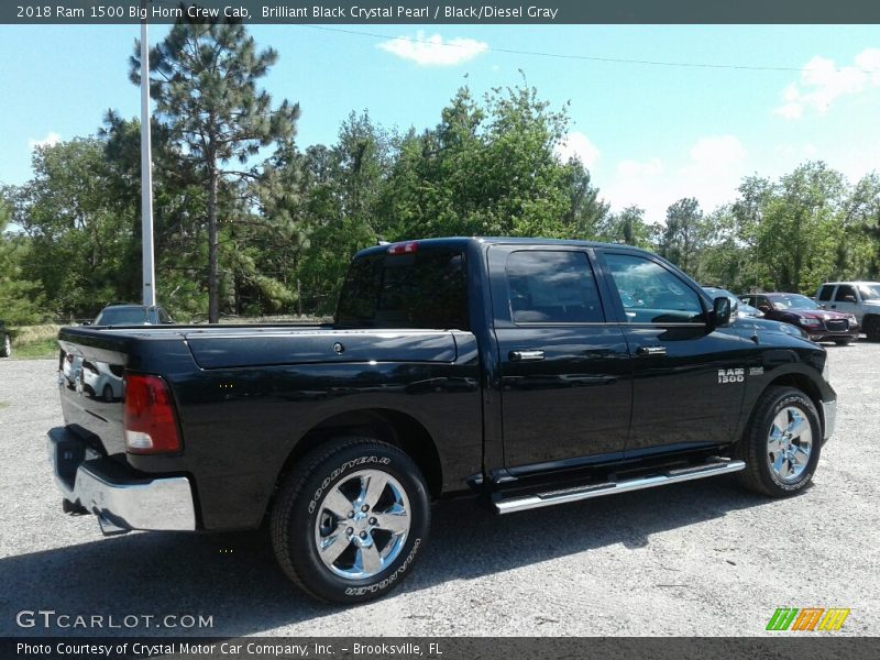 Brilliant Black Crystal Pearl / Black/Diesel Gray 2018 Ram 1500 Big Horn Crew Cab