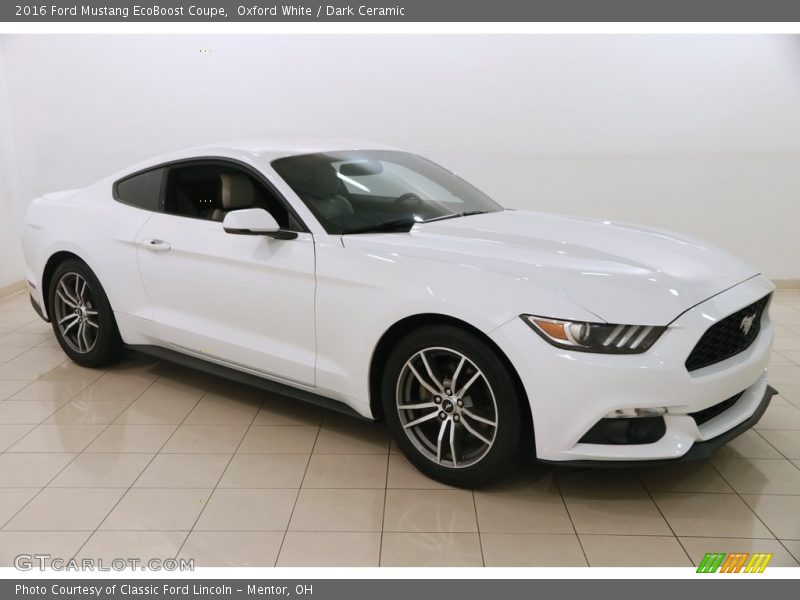 Oxford White / Dark Ceramic 2016 Ford Mustang EcoBoost Coupe