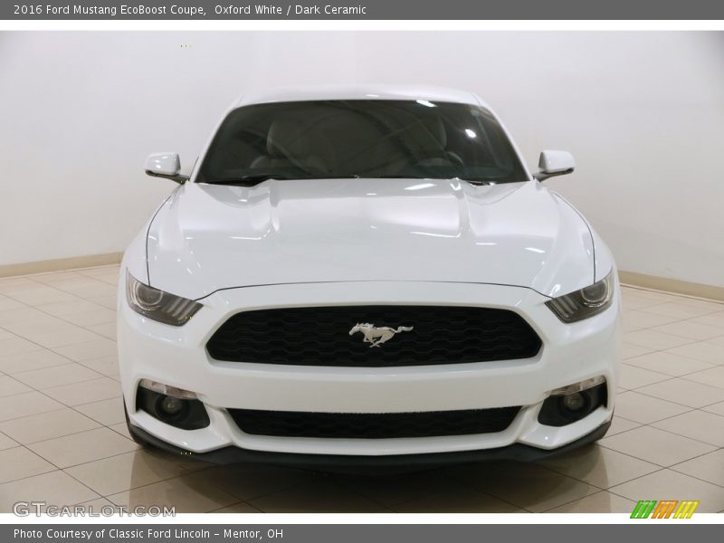 Oxford White / Dark Ceramic 2016 Ford Mustang EcoBoost Coupe