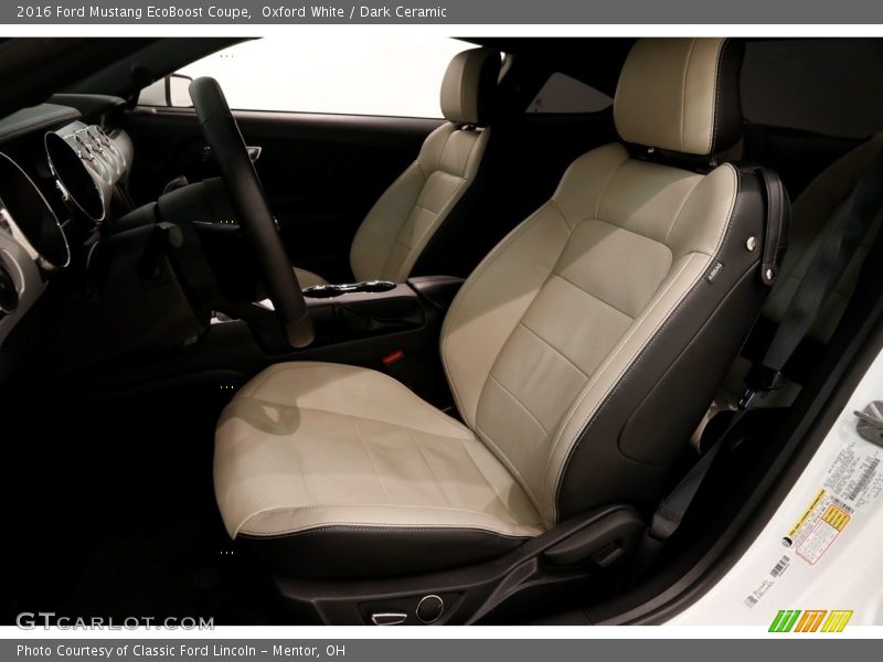 Oxford White / Dark Ceramic 2016 Ford Mustang EcoBoost Coupe