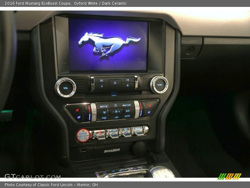 Oxford White / Dark Ceramic 2016 Ford Mustang EcoBoost Coupe