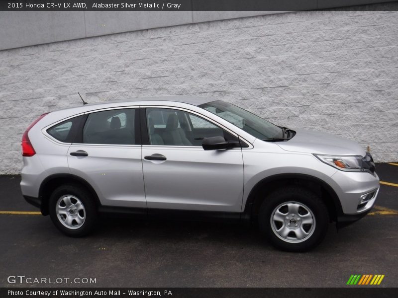 Alabaster Silver Metallic / Gray 2015 Honda CR-V LX AWD