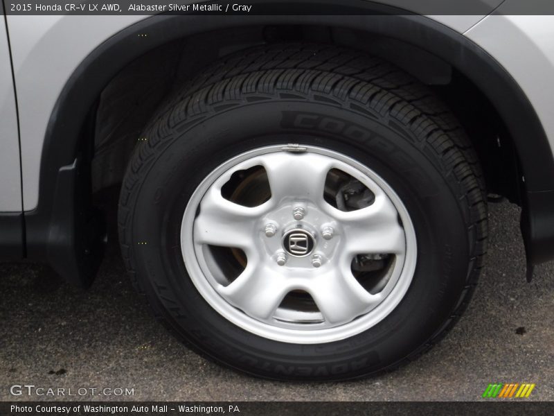 Alabaster Silver Metallic / Gray 2015 Honda CR-V LX AWD