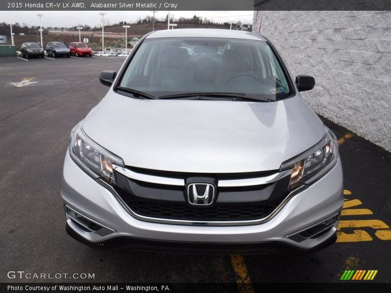 Alabaster Silver Metallic / Gray 2015 Honda CR-V LX AWD