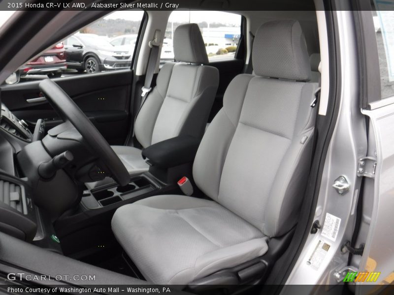 Alabaster Silver Metallic / Gray 2015 Honda CR-V LX AWD