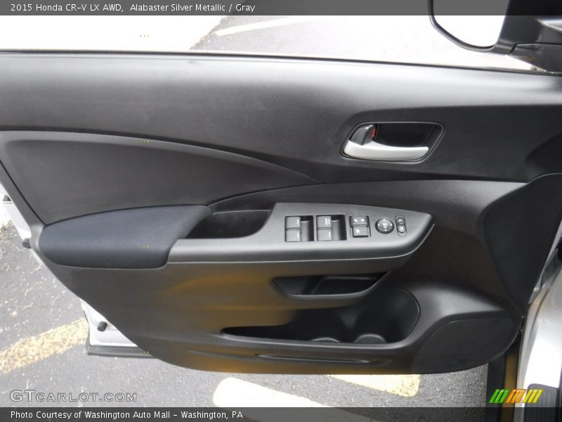 Alabaster Silver Metallic / Gray 2015 Honda CR-V LX AWD