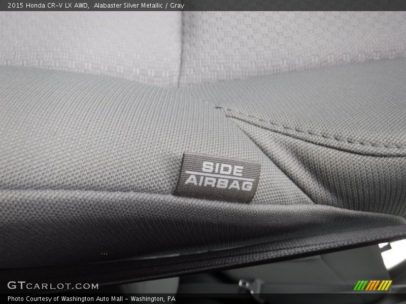 Alabaster Silver Metallic / Gray 2015 Honda CR-V LX AWD