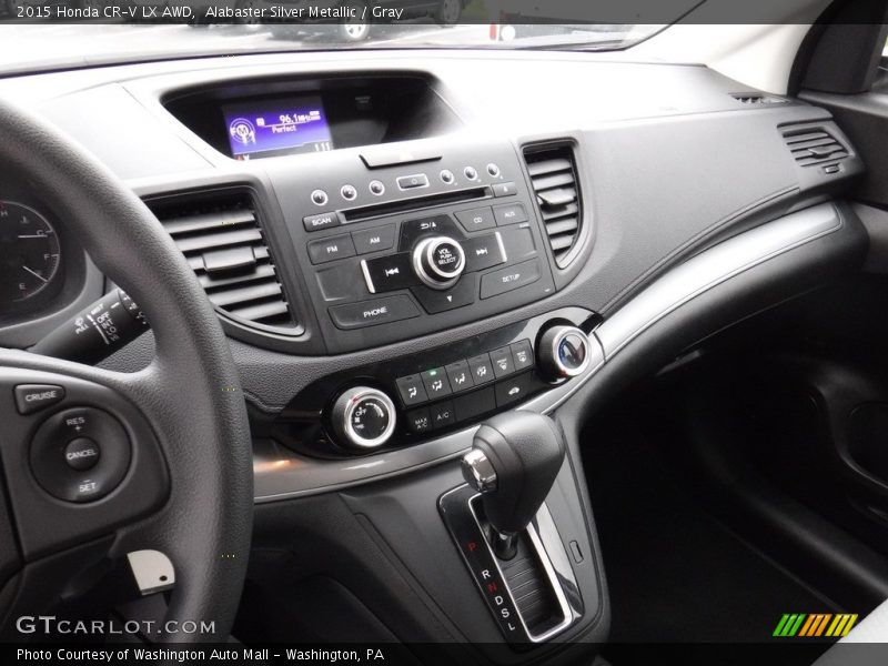 Alabaster Silver Metallic / Gray 2015 Honda CR-V LX AWD
