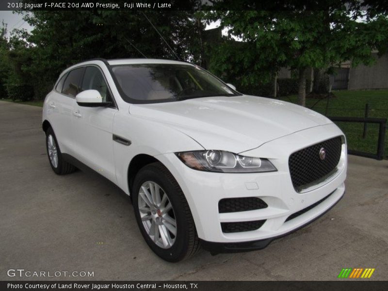 Fuji White / Latte 2018 Jaguar F-PACE 20d AWD Prestige