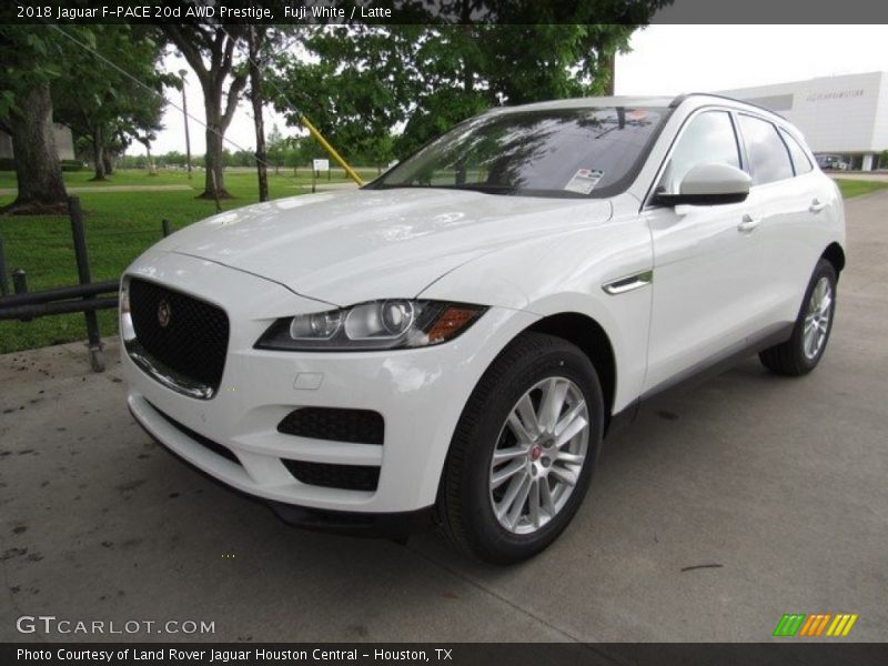Fuji White / Latte 2018 Jaguar F-PACE 20d AWD Prestige