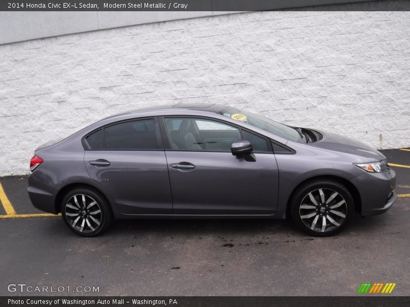 Modern Steel Metallic / Gray 2014 Honda Civic EX-L Sedan
