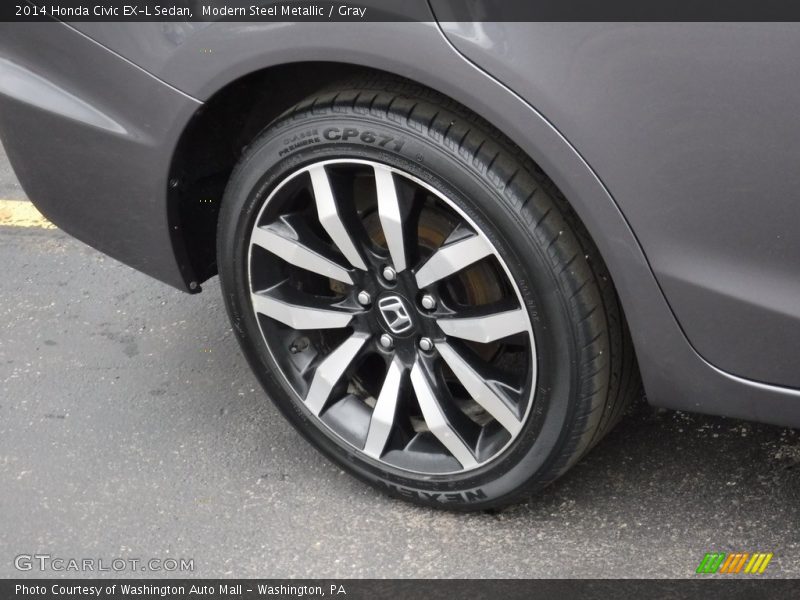 Modern Steel Metallic / Gray 2014 Honda Civic EX-L Sedan