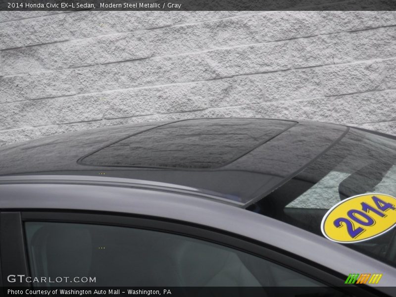Modern Steel Metallic / Gray 2014 Honda Civic EX-L Sedan