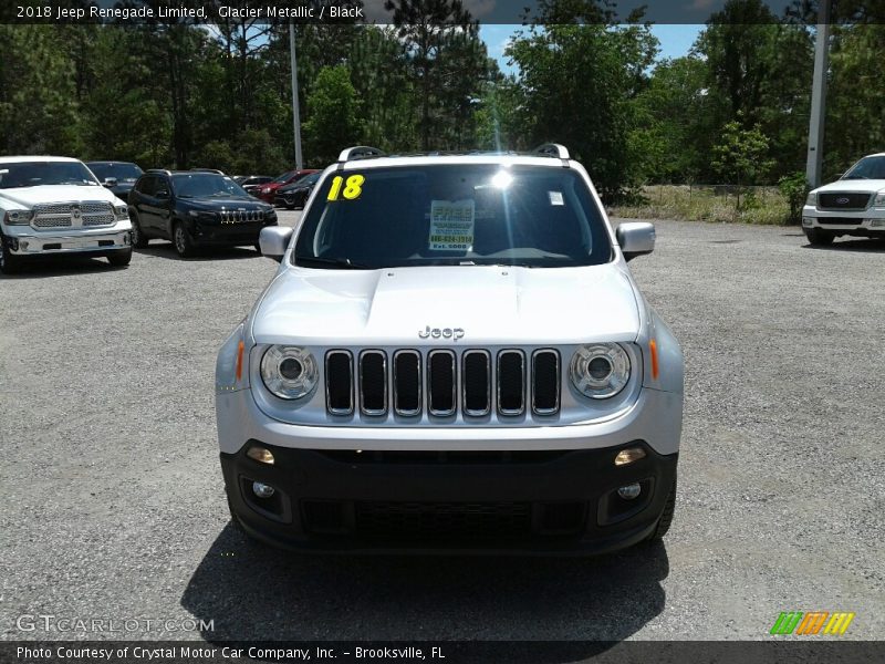 Glacier Metallic / Black 2018 Jeep Renegade Limited