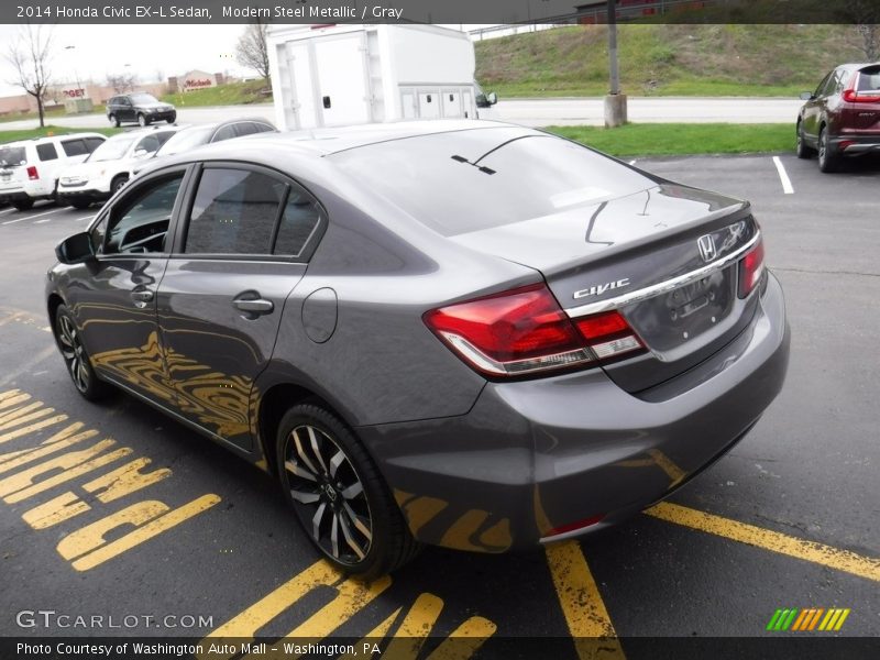 Modern Steel Metallic / Gray 2014 Honda Civic EX-L Sedan