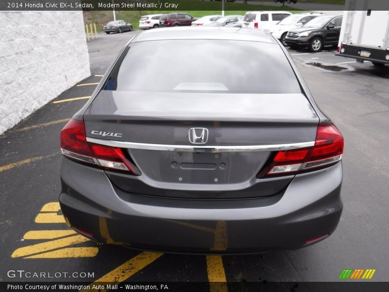 Modern Steel Metallic / Gray 2014 Honda Civic EX-L Sedan