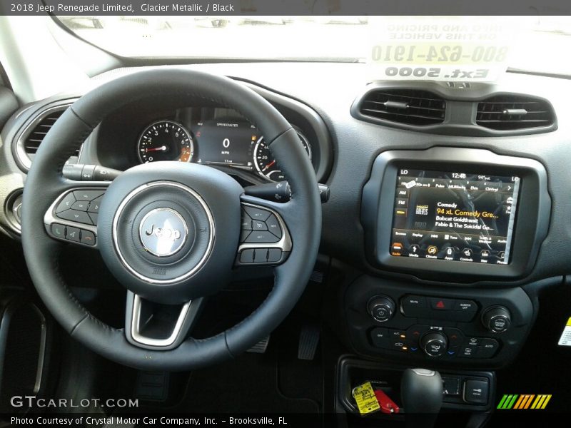 Glacier Metallic / Black 2018 Jeep Renegade Limited