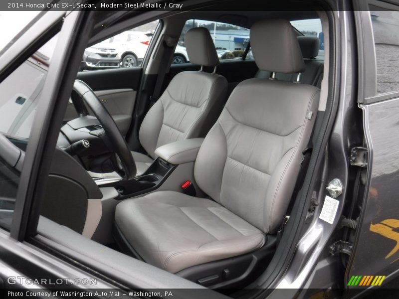 Modern Steel Metallic / Gray 2014 Honda Civic EX-L Sedan