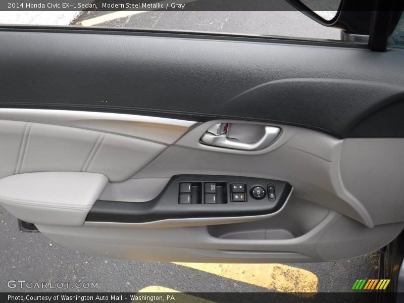 Modern Steel Metallic / Gray 2014 Honda Civic EX-L Sedan