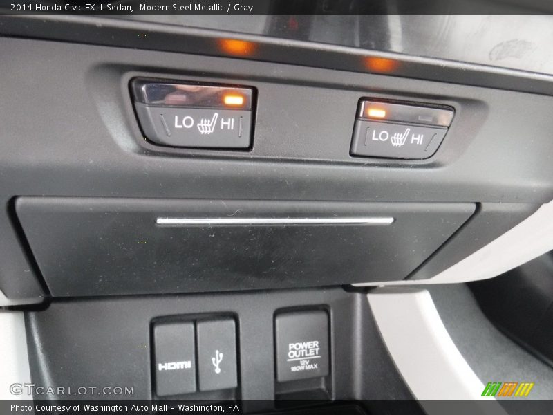 Modern Steel Metallic / Gray 2014 Honda Civic EX-L Sedan