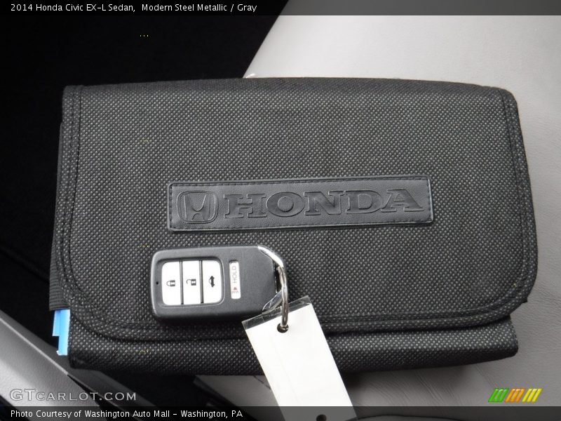Modern Steel Metallic / Gray 2014 Honda Civic EX-L Sedan