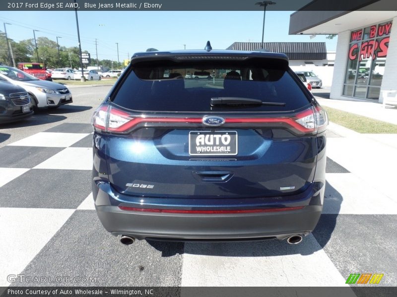 Blue Jeans Metallic / Ebony 2017 Ford Edge SE AWD