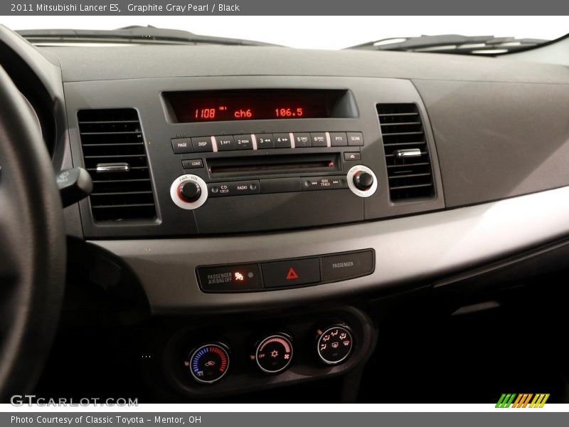 Graphite Gray Pearl / Black 2011 Mitsubishi Lancer ES