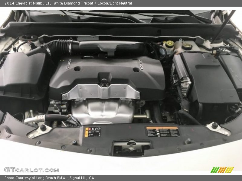 White Diamond Tricoat / Cocoa/Light Neutral 2014 Chevrolet Malibu LT