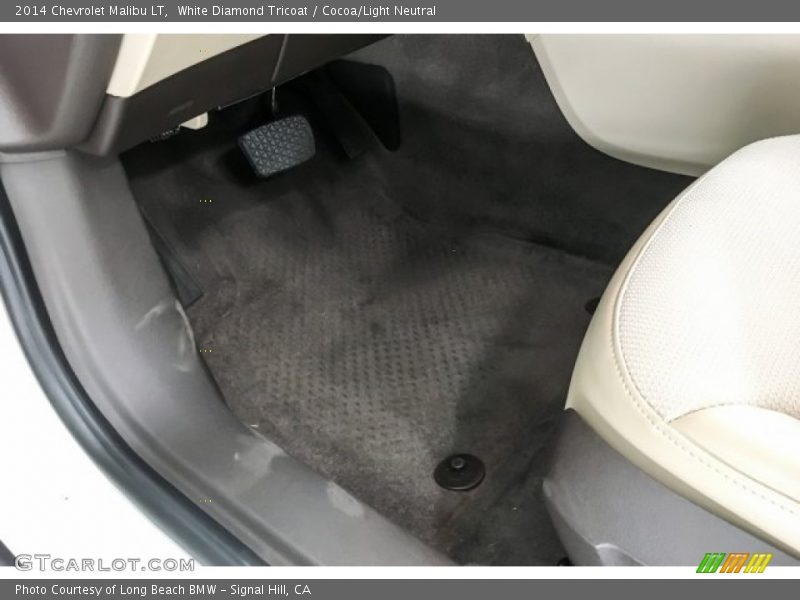 White Diamond Tricoat / Cocoa/Light Neutral 2014 Chevrolet Malibu LT
