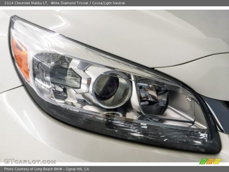 White Diamond Tricoat / Cocoa/Light Neutral 2014 Chevrolet Malibu LT