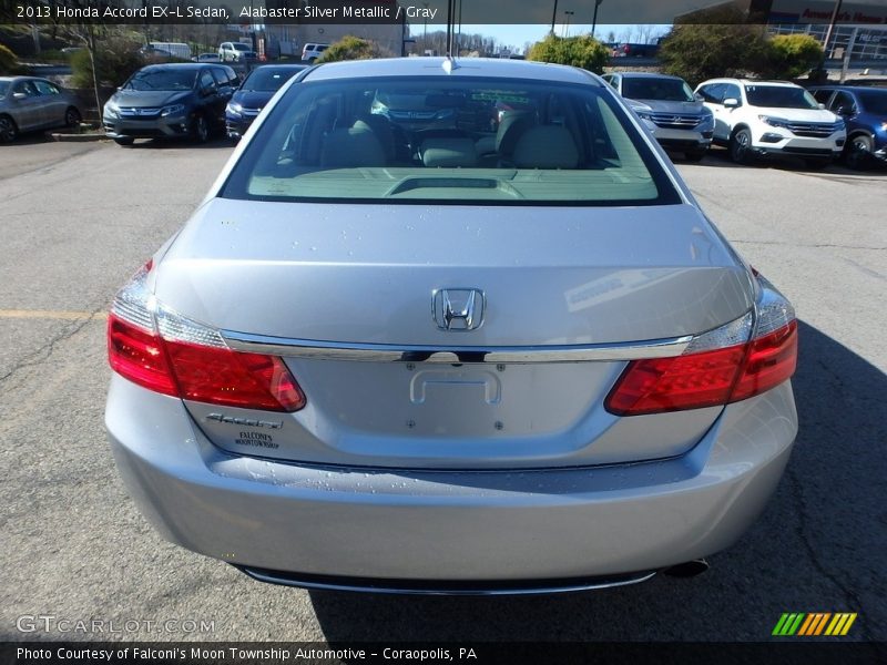 Alabaster Silver Metallic / Gray 2013 Honda Accord EX-L Sedan