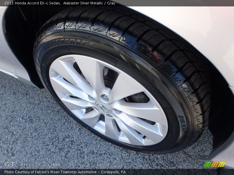 Alabaster Silver Metallic / Gray 2013 Honda Accord EX-L Sedan