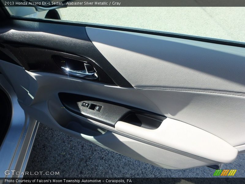 Alabaster Silver Metallic / Gray 2013 Honda Accord EX-L Sedan