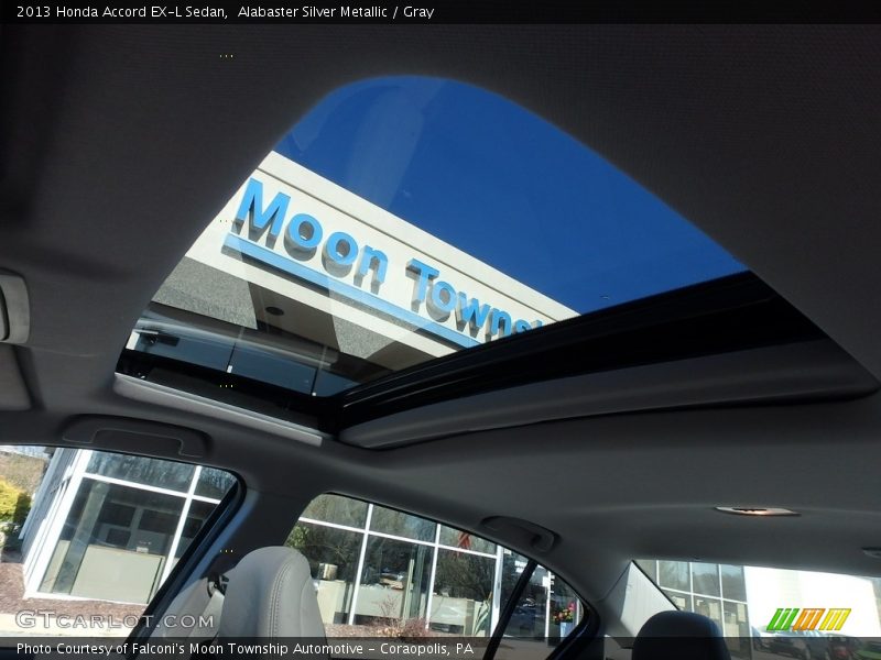 Alabaster Silver Metallic / Gray 2013 Honda Accord EX-L Sedan