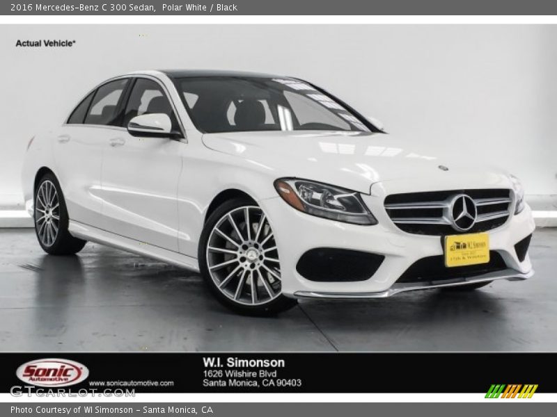 Polar White / Black 2016 Mercedes-Benz C 300 Sedan