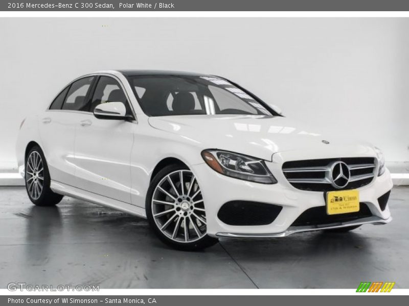 Polar White / Black 2016 Mercedes-Benz C 300 Sedan