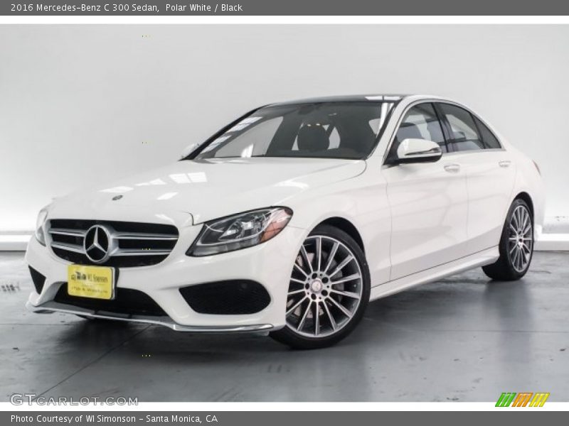 Polar White / Black 2016 Mercedes-Benz C 300 Sedan