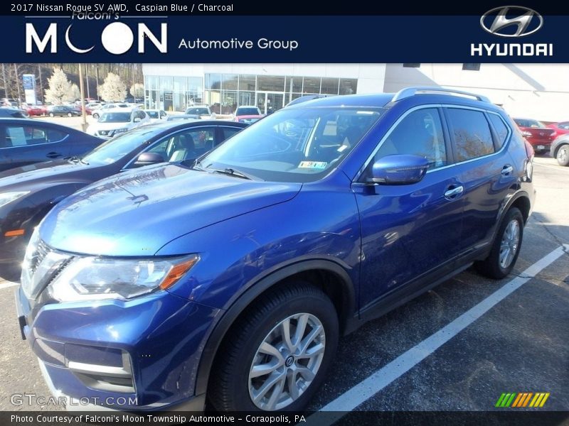 Caspian Blue / Charcoal 2017 Nissan Rogue SV AWD