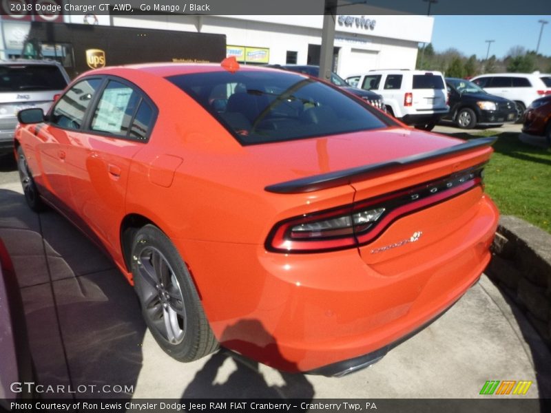 Go Mango / Black 2018 Dodge Charger GT AWD