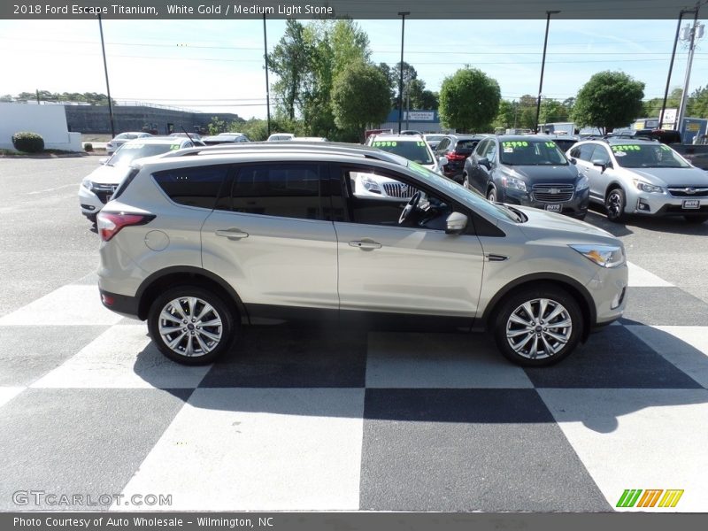 White Gold / Medium Light Stone 2018 Ford Escape Titanium