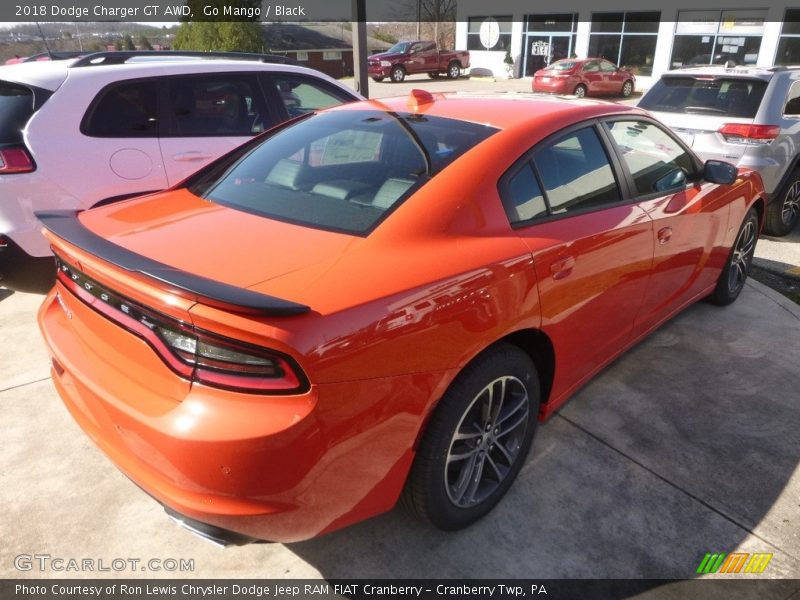 Go Mango / Black 2018 Dodge Charger GT AWD