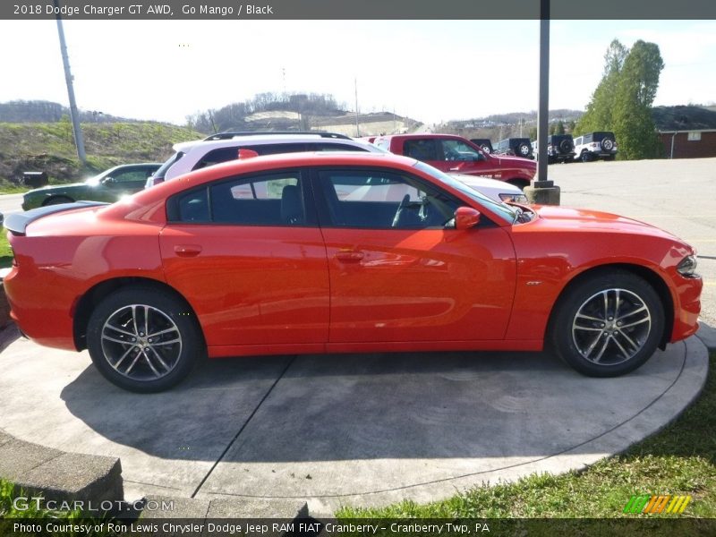 Go Mango / Black 2018 Dodge Charger GT AWD
