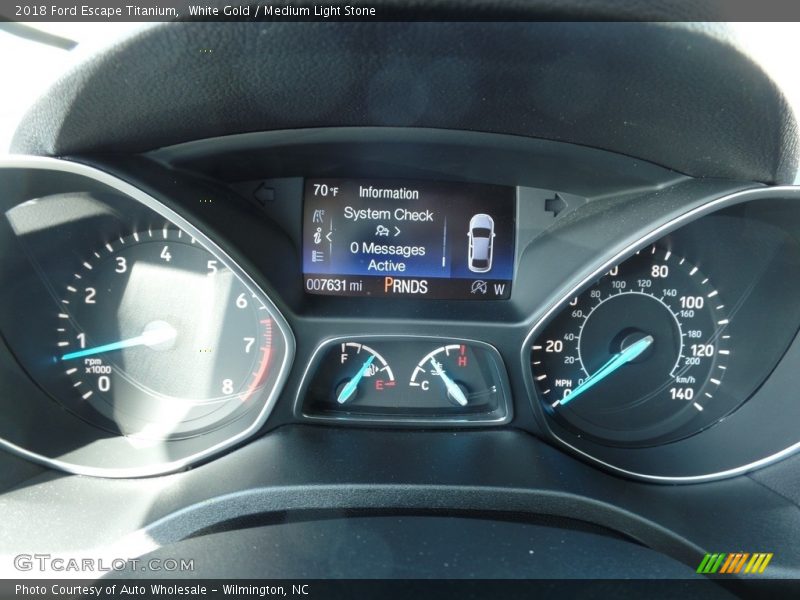 White Gold / Medium Light Stone 2018 Ford Escape Titanium