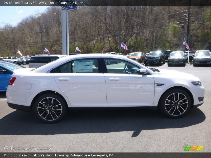  2018 Taurus SEL AWD White Platinum