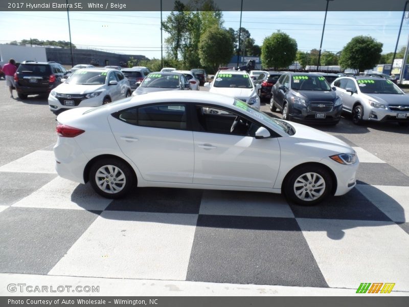 White / Beige 2017 Hyundai Elantra SE