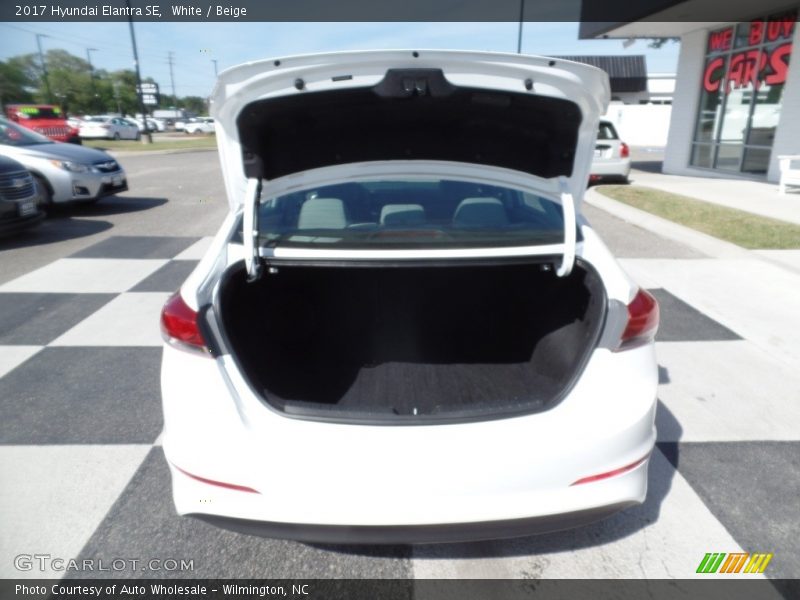 White / Beige 2017 Hyundai Elantra SE