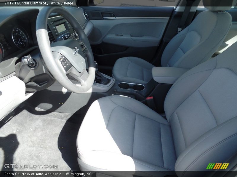 White / Beige 2017 Hyundai Elantra SE